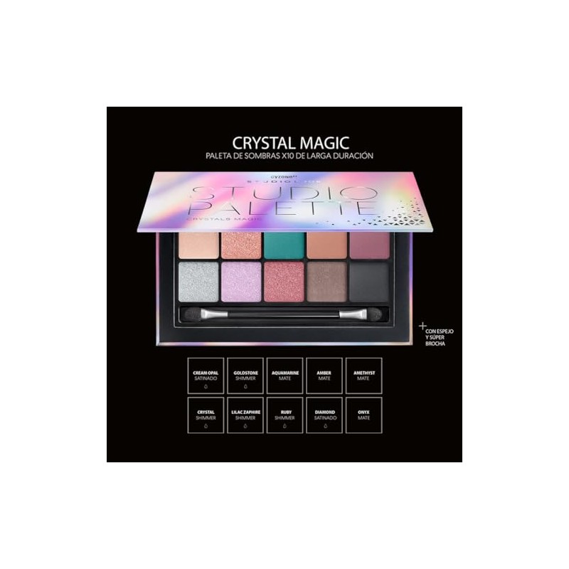 Cyzone Sombra de ojos Studio Palette Edición Limitada Crystals, 10g