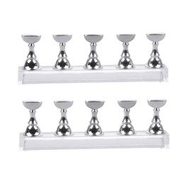 Baluue Nail Art Display Stand 4 Sets of Acrylic Chessboard 5 Tips Magnetic Holder for Salons