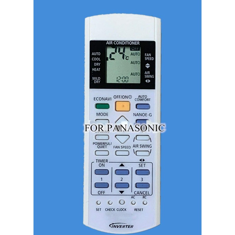 Panasonic Compatible Air Conditioner Remote ECONAVI Inverter NANOE-G fit for