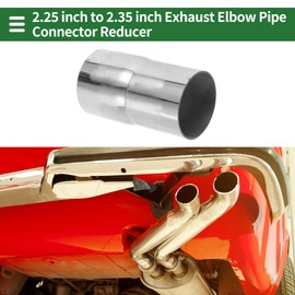 Motoforti 2.25" OD to 2.35" OD Mandrel Exhaust Pipe Adapter Concentric Reducer Car Exhaust Pipe Tubing Piping Adapter 4inch/100mm Length T304 Stainless Steel Silver Tone 2 Pcs