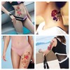RICISUNG Tattoo Seal, Body Seal, Large Size Flower, 3D, Women's,