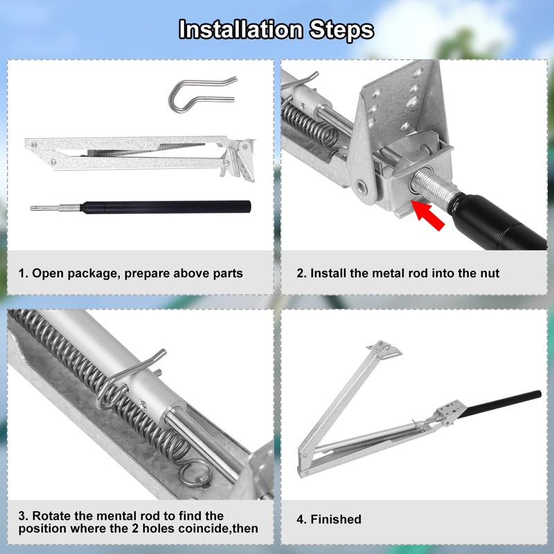 Automatic window opener for greenhouse, automatic opening and closing, temperature