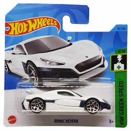 Hot Wheels - Rimac Nevera - HW Green Speed 4/10 - HKK21 - Short Card - Sports Car - White - Mattel 2023