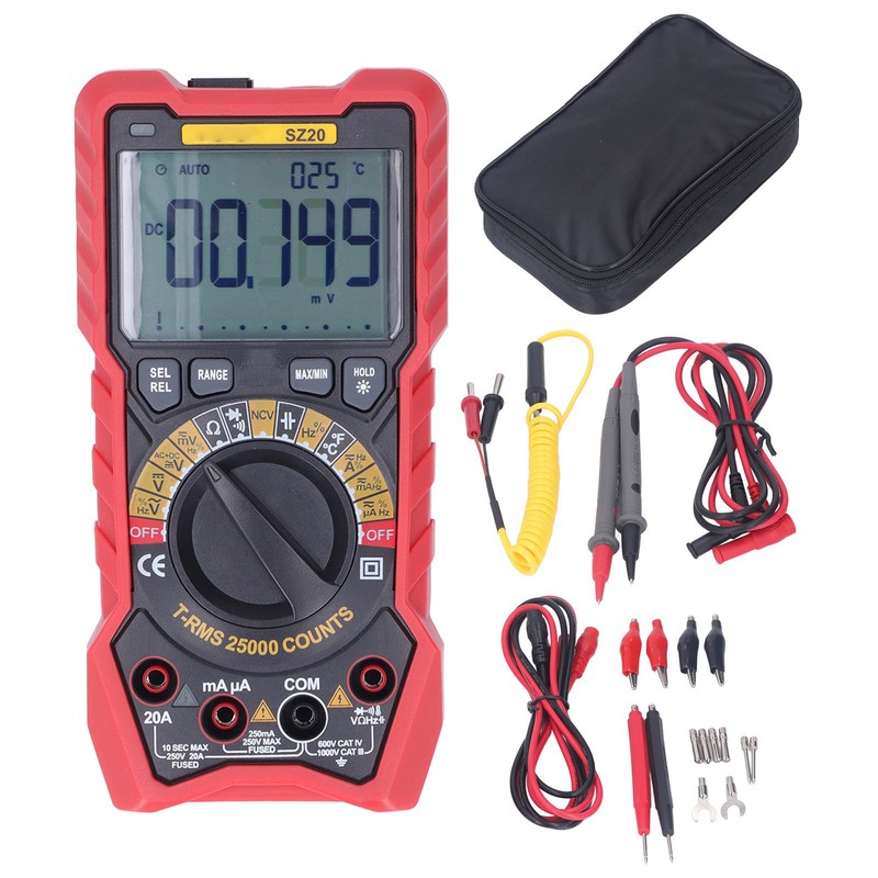 Digital Multimeter Kit 25000 Count Voltage Current Resistance Capacitance Frequency