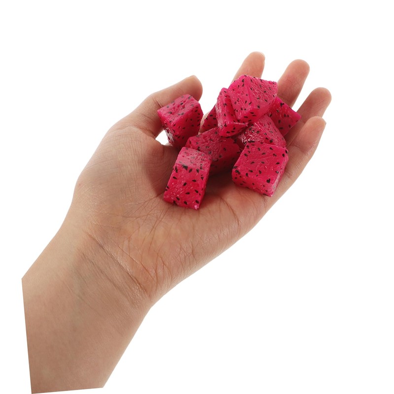 Kisangel 10pcs Realistic Fake Fruit Model Set with Dragon Fruit