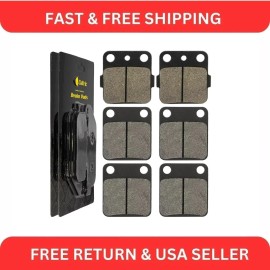 Caltric Brake Pads for Yamaha Warrior 350 YFM350 1989-2004 Front Rear Brakes