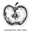 Azeeda 4 x 'Sliced Apple' White Premium Vinyl Decal Stickers