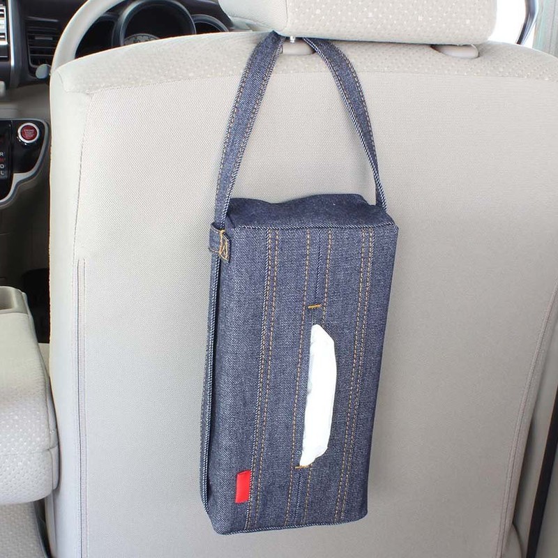 Napolex LF-147 Light Fizz Car Tissue Cover, Denim Pattern, String