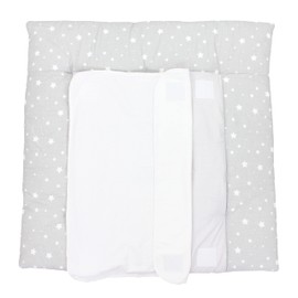 TupTam changing mat incl. 2 terry cloth covers model MAR02579, Stars Grey 2, 75 x 85 cm