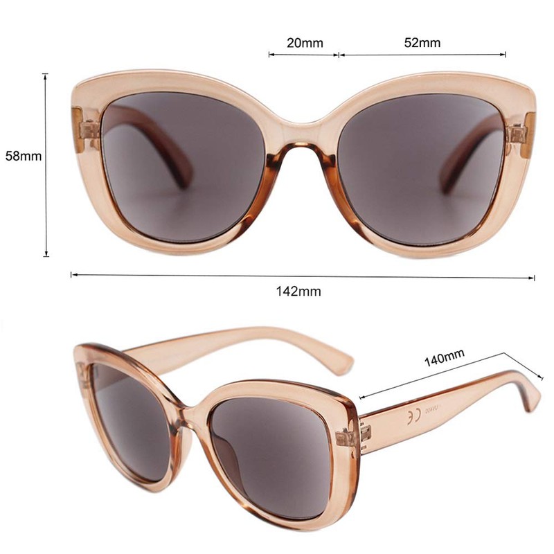 VITENZI Gafas de sol de gran tamaño para lectores de