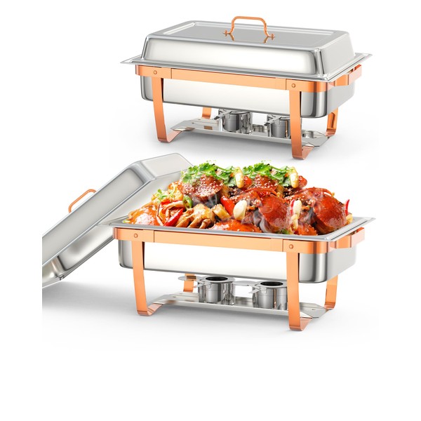 Chafing Dish for Buffet Set, 2 Packs 8 Qt Chafers