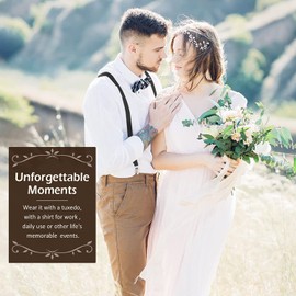 YUFFQOPC Braces for Men Strong Verb Braces Narrow 2.5 cm 4 Metal Clip Long for Men and Women Adjustable Length for Women Office and Elastic X Style One Size, black