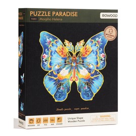 ROWOOD 200 Piece Jigsaw Puzzle for Adults Kids, Butterfly, Challenging Game, Educational Toy, Puzzle Gifts for Women, Gifts for Men