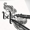 Hethrone Black Markers for Drawing - Brush Pens with Felt