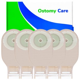 20 PCS Colostomy Bags, One-Piece Ostomy Supplies Drainable Ostomy Pouches with Velcro Closure, Cut-to-Fit for 0.5'' to 2.8'' Stoma Sizes - Ideal for Ileostomy Stoma Care