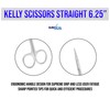 SurgicalOnline Kelly Scissors Straight 6.25" Dental Instruments Stainless Steel One