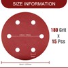 Awutzut 9 Inch 6 Hole Sanding Discs 180 Grit Hook