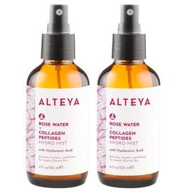 Alteya Rose Water Hydro Mist - Gentle Facial Toner with Collagen Peptides & Hyaluronic Acid -  Skincare Moisturizer - Hydrating and Reduces Redness