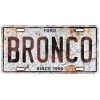 Ramson's Imports Ford Bronco Since 1966 White Embossed Metal License