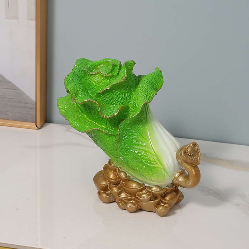 Lucky Cabbage Crafts Chinese Bai Cai Ornament Resin Feng Shui
