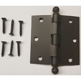 Furniture Knowledge Oil Rubbed Bronze Steel Door & Window Hinge 3.5" X 3.5" Inch Architectural Gr...