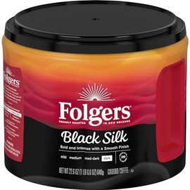 Folgers Café Molido Tostado Oscuro Black Silk, Bote De 22.6 Onzas
