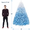 Yaheetech 7.5ft Premium Snow Flocked Artificial Christmas Tree Hinged Pine