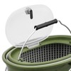 2-in-1 Fishing Bucket Double-Deck Fish Box Detachable Fish Strainer Colander