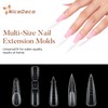 Nicedeco Poly Extension Gel Dual Nail Forms, 120pcs Nail Molds