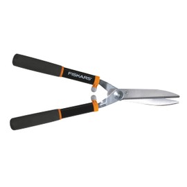 Fiskars Power Lever Hedge Shears - 8" Stainless Steel Blades - Plant Cutting Scissors with Sharp Precision-Ground Steel Blade