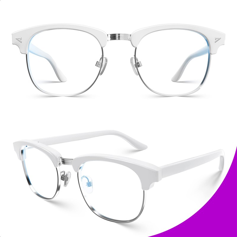 VISOONE Lightweight Blue Light Blocking Glasses Square with Anti Computer