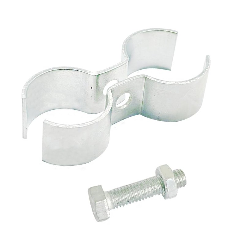 Chain Link Fence Panel Clamps - glrovazas 6Pcs Double Pipe