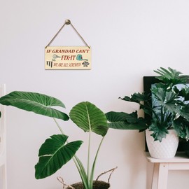 Grandad Gifts Funny Grandad Sign "Fix It" Xmas Presents from Grandchildren Birthday Gift for Grandad Tools for Men Garage Shed Wood Plaque Grandparents Dad Gift Sign Christmas Socks