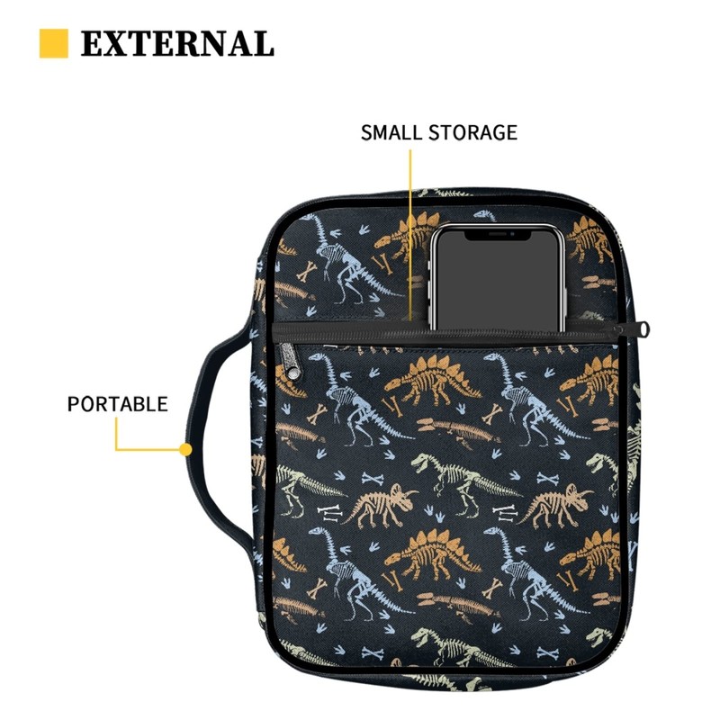 Coldinair Dinosaur Print Bible Cover for Kids Boys,Portable Carrying Book