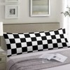 Modern Body Pillow Cover Geometric Checkered Plaid Pattern Car Racing