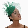 DRESHOW Fascinator Hats for Women Pillbox Hat with Veil Headband