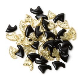 Soft Claws Nail Caps for Cats Made in USA - 40 Cat Claw Caps for 4-6 Weeks of Protection - Long-Lasting Cat Scratch Deterrent for Furniture - Black & Gold, Large