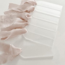 10/30/50Pcs Acrylic Wedding Place Cards with Random Color Ribbons, Blank Name Tags for Wedding Decoration - Seating Cards DIY Hanging Sign (10)