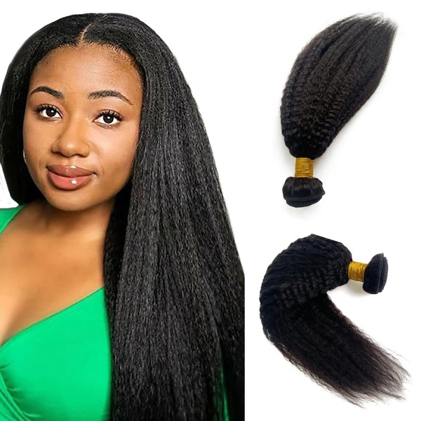 Kinky Straight Bundles, Sew in Hair Extensions Real Human Hair,