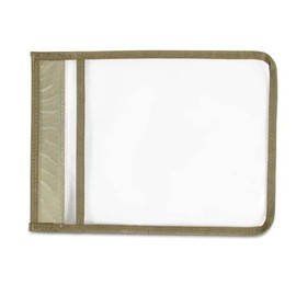 Tactical Notebook Covers Map Sleeve for Pilot's Kneeboard | Compatible with Tactical Notebook Covers | Clear Vinyl, Keep Notes Clean & Dry (Olive Drab)