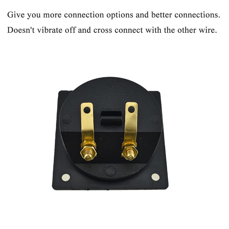 Hahiyo 56mm Diameter Square Speaker Box Terminal Cup Withstand Higher