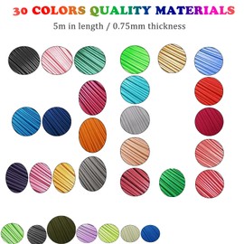YeaHapiday 3D Pen Filament PLA, 30 Colours 3D Printing Filament 1.75 mm, 5 m Each | 3D Pen Refill Packs Colour Set, 3D Pen Refills for MYNT3D, SCRIB3D, Dikale, KreativKids (3D Pen Not Included)