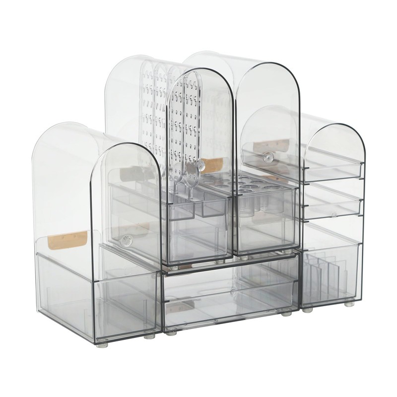 ILWorkTLs Countertop Makeup Organizer with Drawers,Stackable Cosmetic Organizers,Display Case for