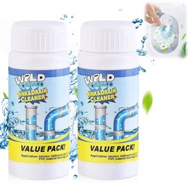2pc Wild Tornado Pipe Dredge,Powerful Sink Cleaner for Kitchen Toilet Pipeline Quick Cleaning Tool- Wild Tornado Pipe Cleaner - wild sink and drain cleaner- Drain Foam Cleaner