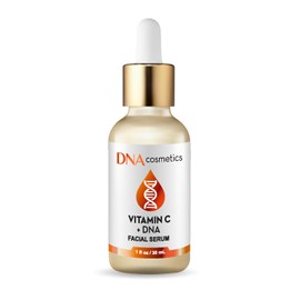 DNA Cosmetics Vitamin C Serum with DNA Repair Technology PDRN – Vitamin E, Hyaluronic Acid, Ferulic Acid – Brightens Skin, Reduces Wrinkles, Fades Dark Spots, Boosts Collagen - 1 fl oz