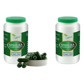 Vitaide Vegan® Spirulina (Spirulina platensis, Arthrospira platensis) 2 x 360 vegetable capsules, 550 mg each, purely natural, without additives.