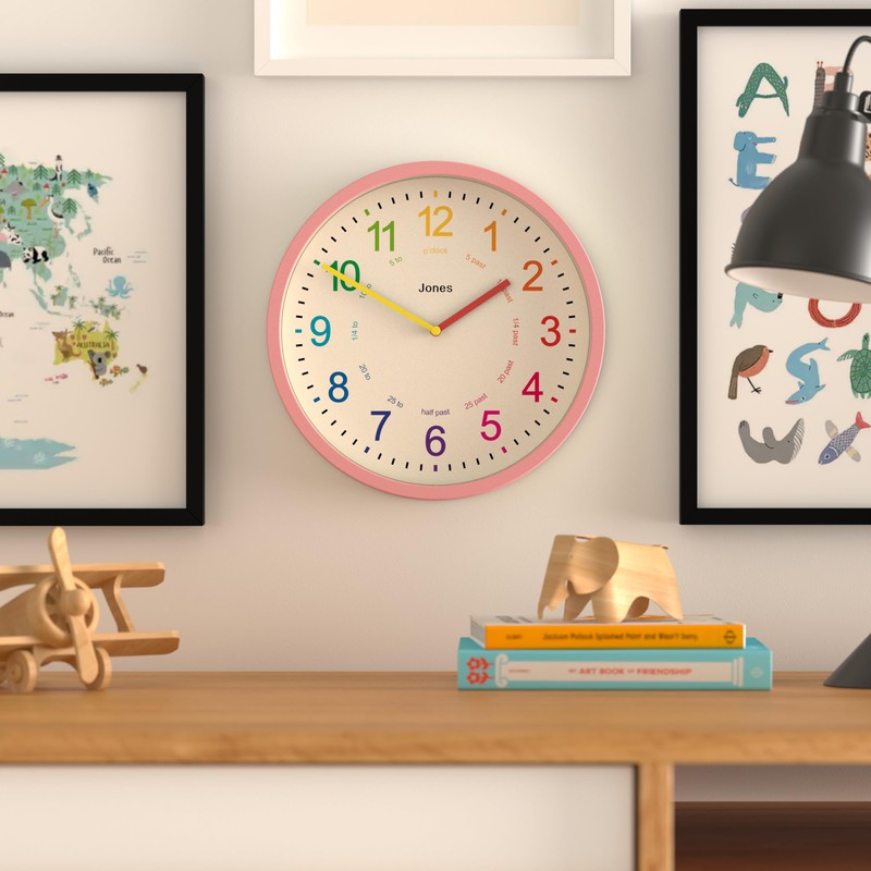 Jones Clocks® Kids Clock - Time Teaching Clock - Learn