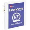 Avery Economy View 3 Ring Binder 1/2 Inch Round Rings,