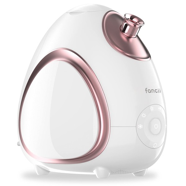 Fancii Nano Ionic Facial Steamer Hot & Cool with Aromatherapy and 6 Spa Settings – 30 Min Steam Time - Professional Home Face Sauna for Moisturizing & Pore Cleansing (Rivo)
