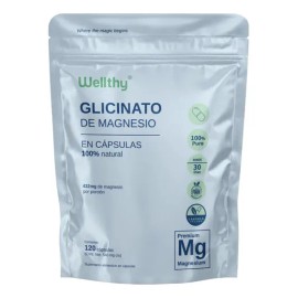 Wellthy Glicinato De Magnesio 120caps Sabor Sin sabor